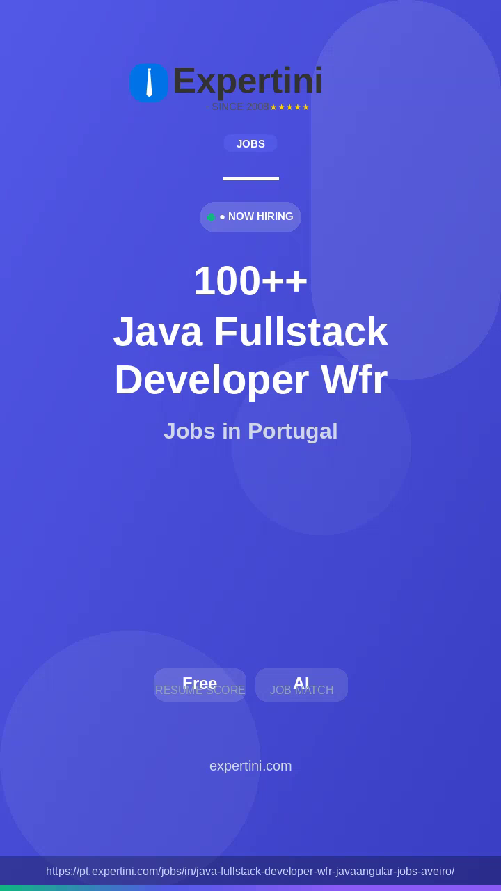 2,875+ Java Fullstack Developer Wfr Javaangular  Aveiro Jobs in Portugal — Top Companies Hiring August 2026